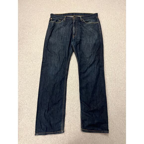 Levi's 505 Straight Leg Jeans‎ Men's 38x34 Navy Blue Slim Fit Vintage Pants - Picture 1 of 16